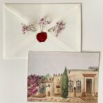 Invitación en acuarela personalizada en A5